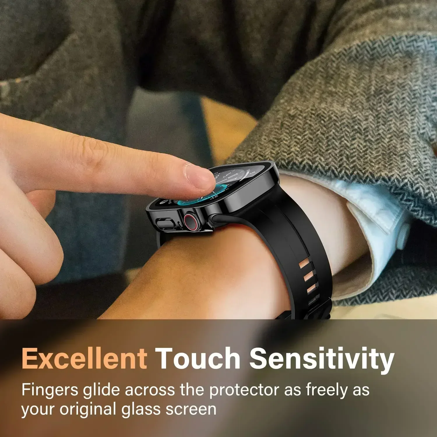 Premium Glass Screen Protector Case for Smartwatch Display Protection