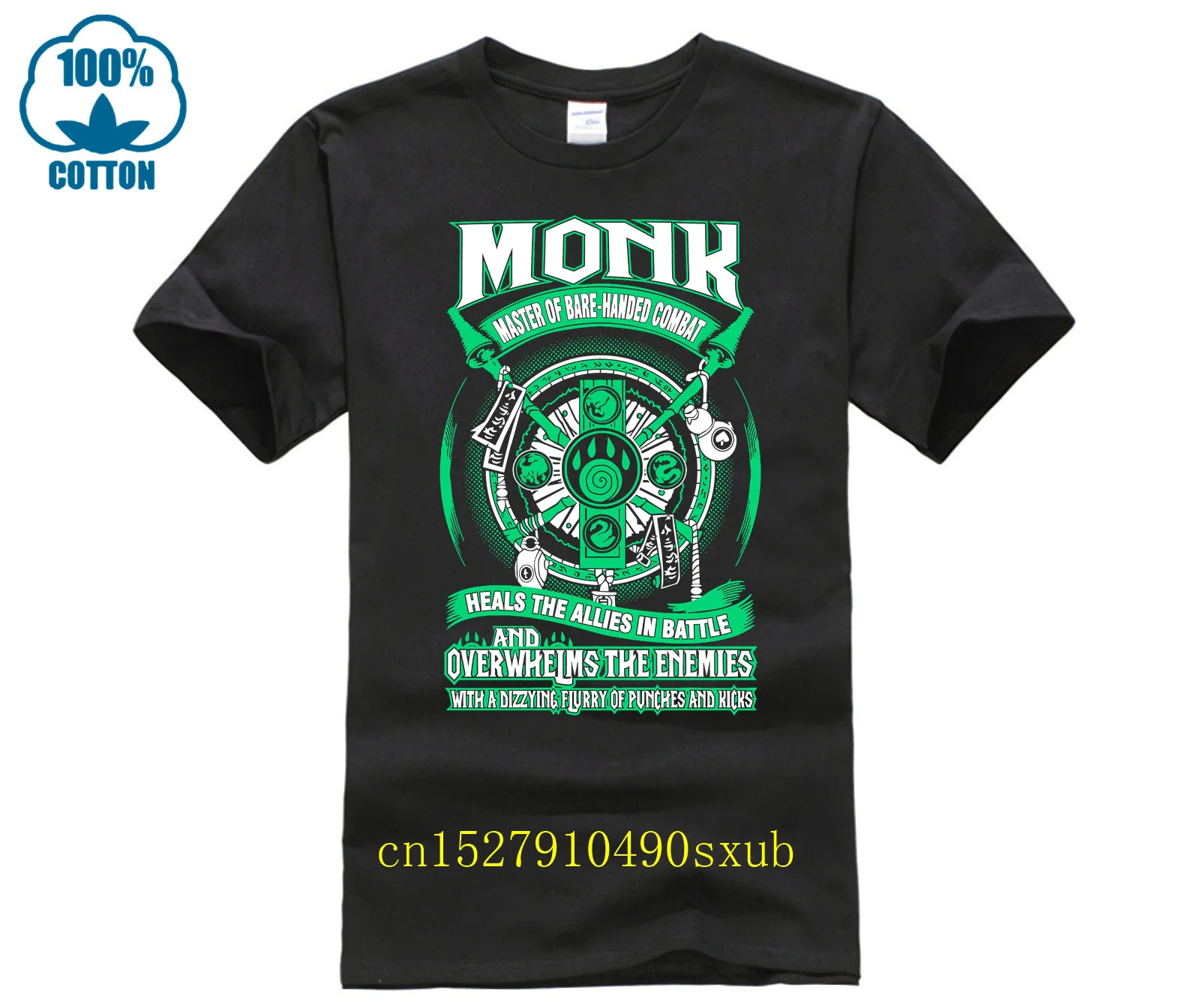 World Of Warcraft Monaco Master Of Bare Hands Combat Shirts Maglietta Da Uomo World Of Warcraft Tee Manica Corta