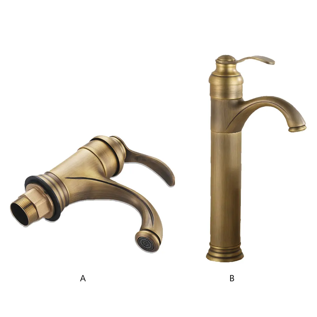 

Home Hotel Restaurant Vintage Style Basin Faucet Single Handle Sink Cold Water Tap Foaming Nozzle Bathroom Tall