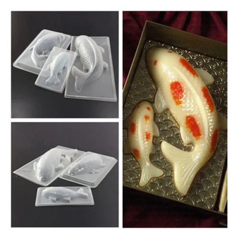 

New Year 3D Plastic Cyprinoid Fish Carp Fish Mold,Cake Pudding Jelly Mold Sugarcraft Mold Tool Kitchen Ustensiles Patisserie