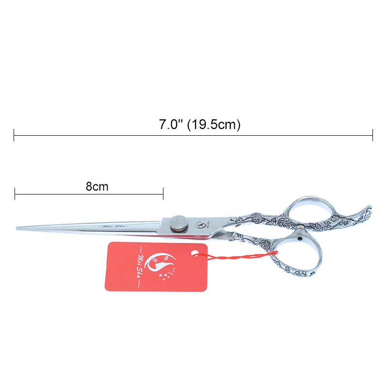 7,0" Professionelle Master Friseur Schneideschere Haarschere Japan 440C Big Hair Cut Schere Hundesalon Schere A0141A – Detail 7