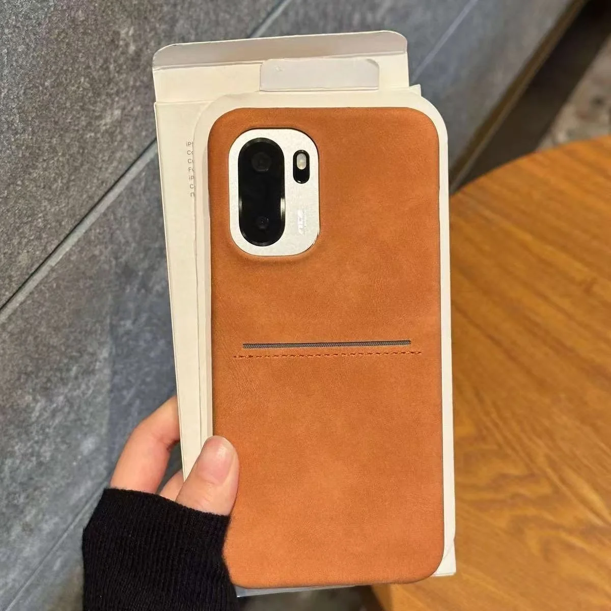 Premium Sheepskin Leather Business Card Slot Case – Matte Wallet Cover