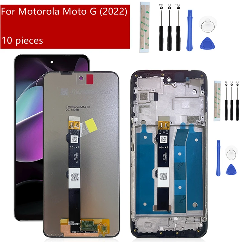 

10 pcs For Motorola Moto G 5g 2022 LCD Display Touch Screen Digitizer Assembly For Moto G 5g 2022 Display With Frame Replacement
