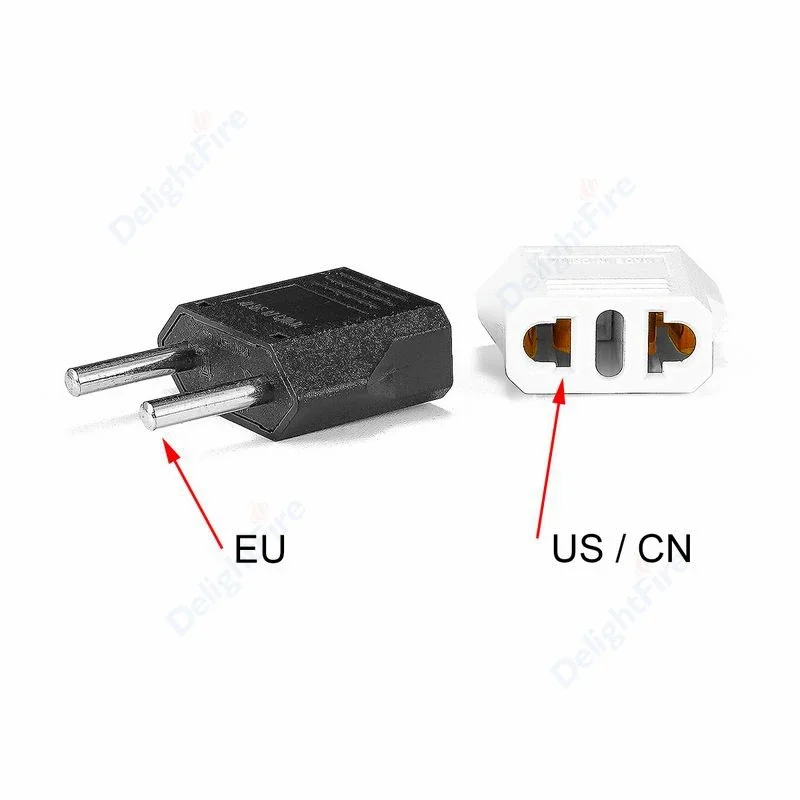 EU KR Plug Adapter US To EU Euro European Russia Korea Electrical Socket 2Pin Plug Power Converter AC Outlet Travel Adapters