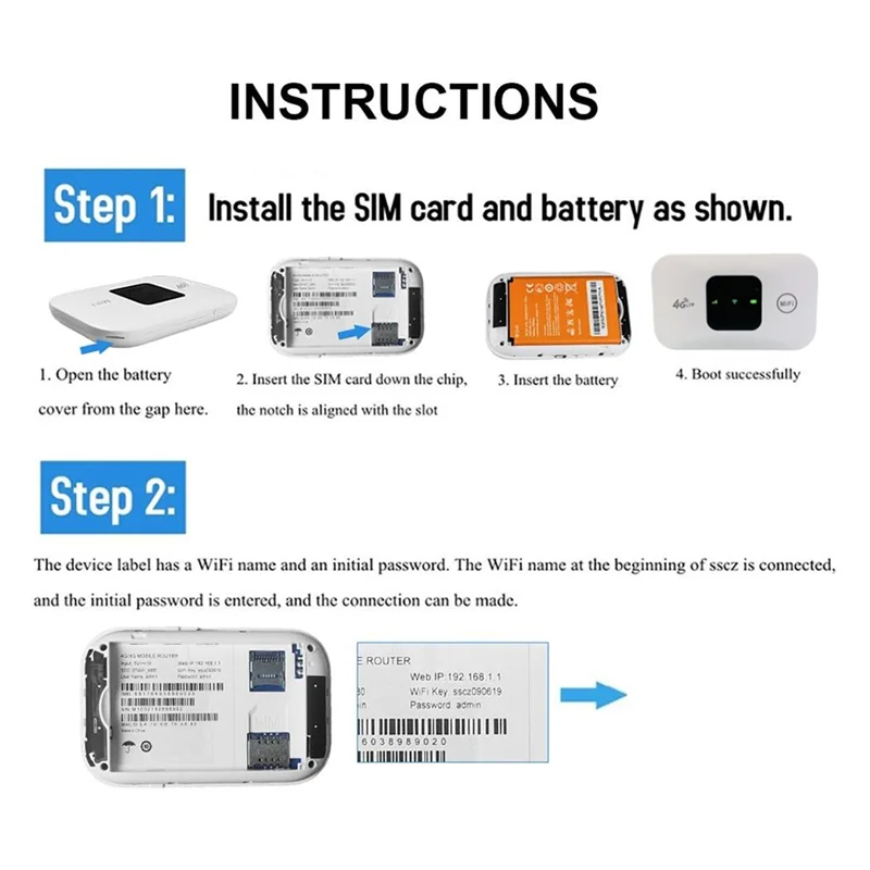 Router Wifi 4G Mifi 150Mbps Modem Wifi Car Mobile Wifi Hotspot Wireless Supporto 10 Utenti Con Slot Per Sim Card