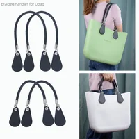 2024 Obag PU Woven braided leather Rope Handles strap belt for O Bag accessoires Tote Bag  Women's Bag Accessories 1