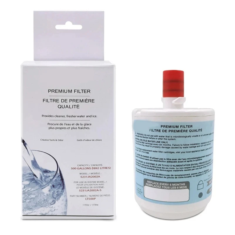 Refrigerator Water Filter Replacement for LG LT500P, ADQ72910901, GEN11042FR-08, Kenmore 9890, 469890, HDX FML-1, LFX25973D, Refrigerator Water Filter