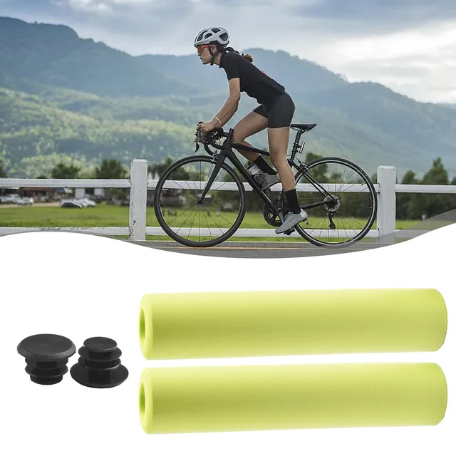 Poignées De Guidon De Vélo En Mousse Souple Et Silicone Antidérapantes