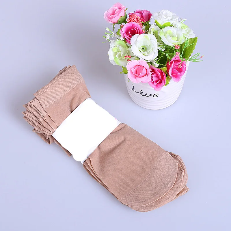 

10 Pairs High Quality Women Velvet Silk Spring Summer Socks Soft Elastic Silky Slip-resistant Short Sock for Girls