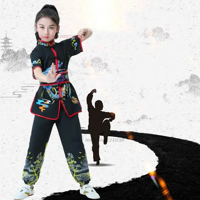 Enfants Chinois Traditionnel Wushu Vêtements Arts Martiaux