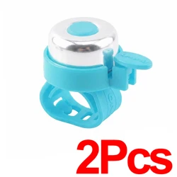 Vibrant Candy Color Kids' Silicone Bicycle Bell (Blue - 2Pcs)
