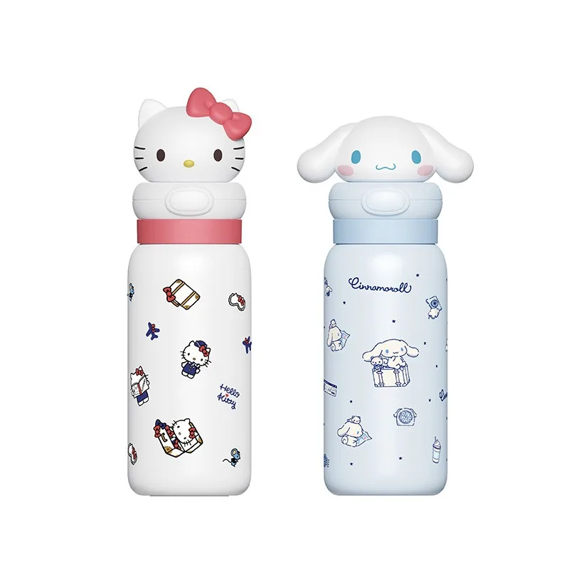 Stainless Steel Cartoon Straw Cup 400ml Thermos