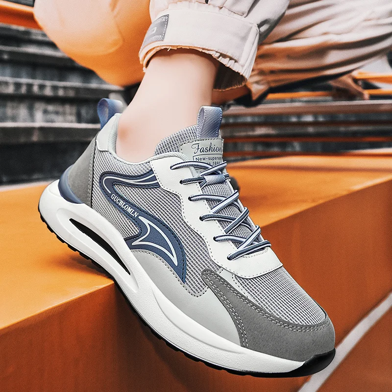 Men Trainers Comfy Sneakers Lightweight Work Shoes for Man Athletic Running Walking Shoes_voghion.com