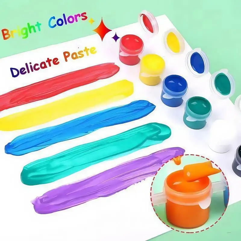 Non-Toxic & Washable Oil/Watercolor Brush Set - Adult-Use Art Supplies for School Crafts/Family Art/Canvas Practice, Reusable - 3