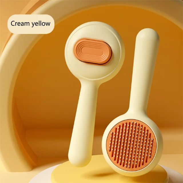 Pet self-cleaning comb cat comb pet wire brush self-cleaning steel needle comb pet dog supplies 5