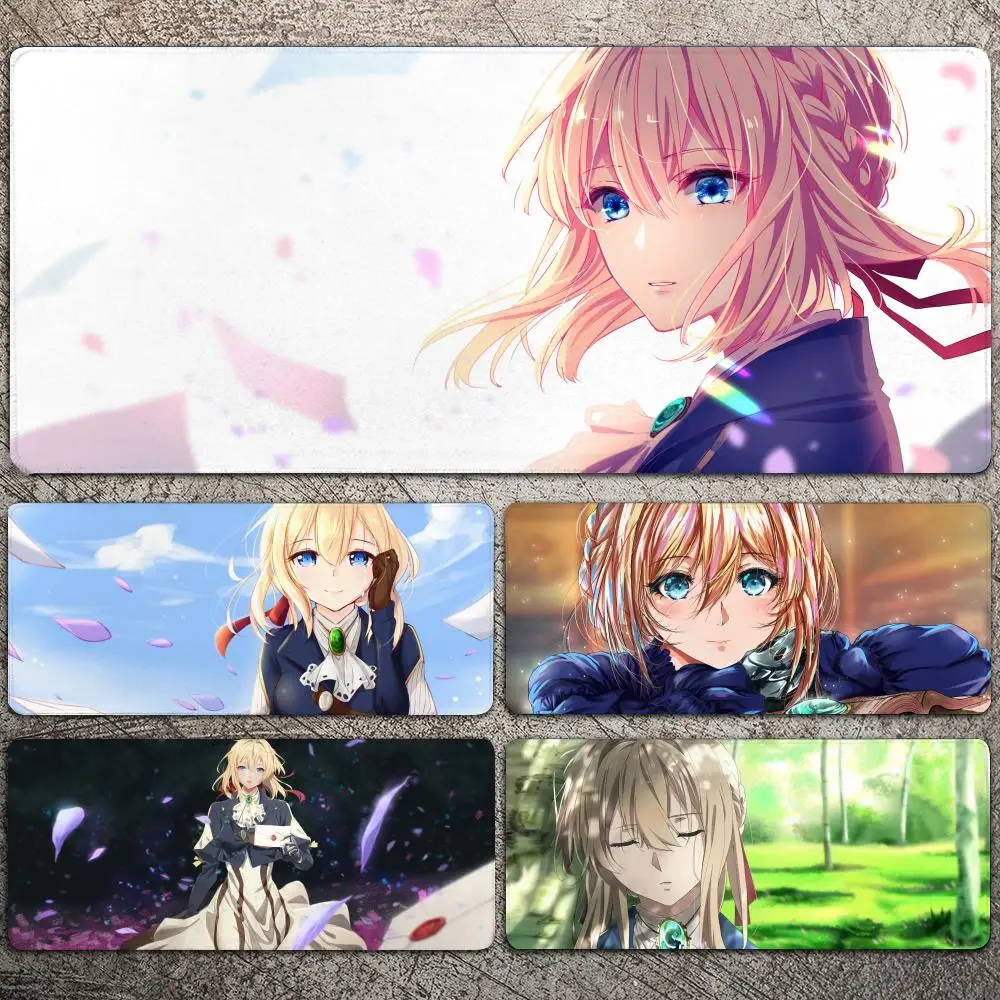 

Violet Evergarden Anime Girl Mousepad Large Gaming Mouse Pad LockEdge Thickened Computer Keyboard Table Desk Mat