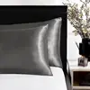 2pcs Satin Silk Pillowcase for Hair and Skin, Coral Pillow Cases Standard Size Set of   Super Soft Pillow Case 4