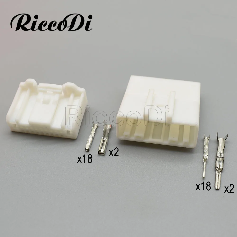 Produktbild von 1-20 Sets 3-poliger Wasserdichter Auto-Steckverbinder – Rund, Buchse & Stecker, Für 813971987 & 813972928