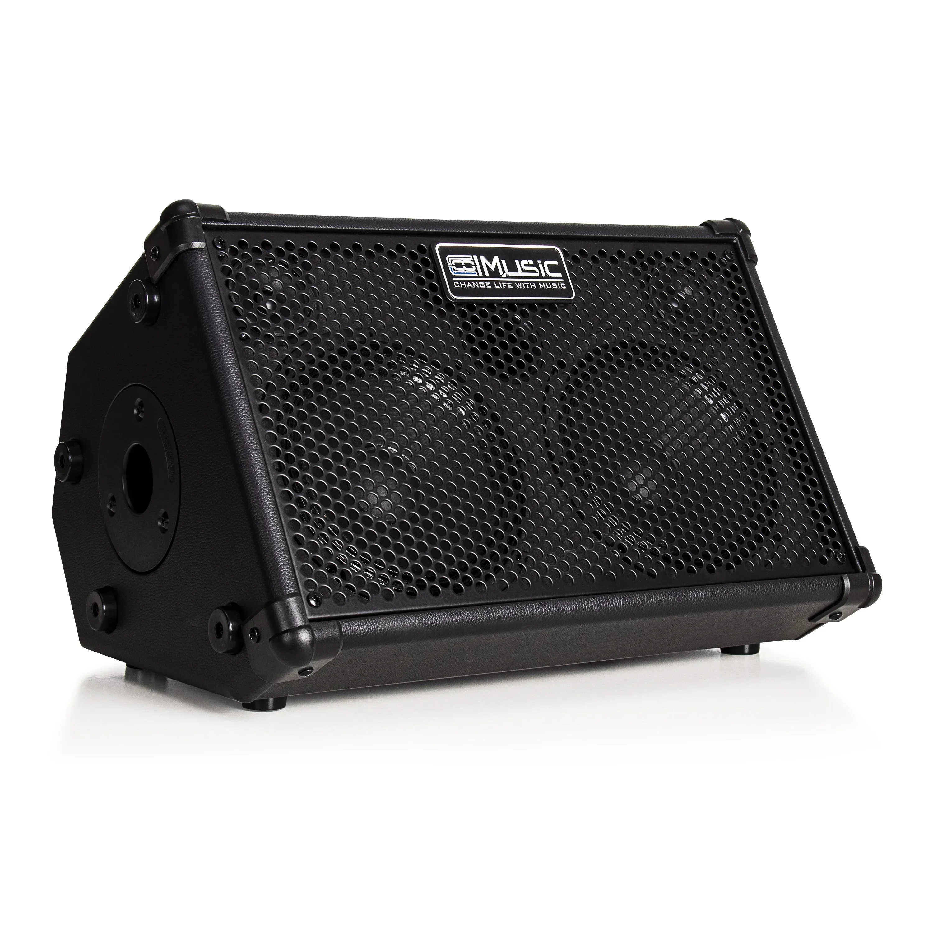 새로운 COOLMUSIC BP40D 80W 배터리 구동 어쿠스틱 기타 앰프 (마이크 입력 포함) 휴대용 스마트 스피커