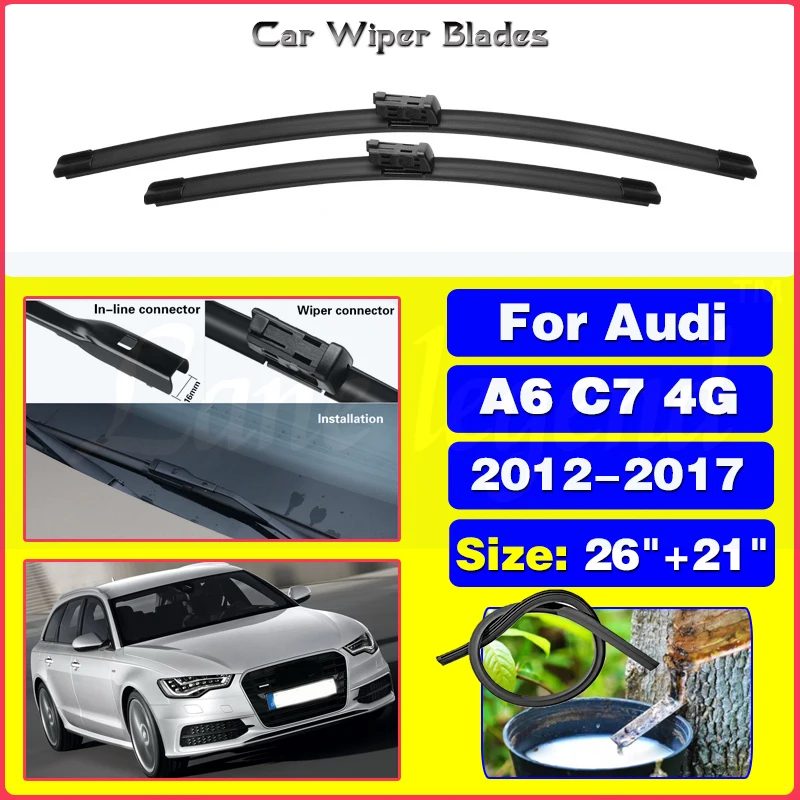 

Wiper Front Wiper Blades Set For Audi A6 C7 4G 2012 2013 2014 2015 2016 2017 Windshield Windscreen Front Window 26"+21"