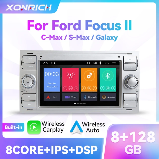 Carplay Android Auto Radio For Ford Focus Mondeo Fiesta Transit Kuga C-max  S-max Galaxy Gps Car Multimedia 2din Autoradio