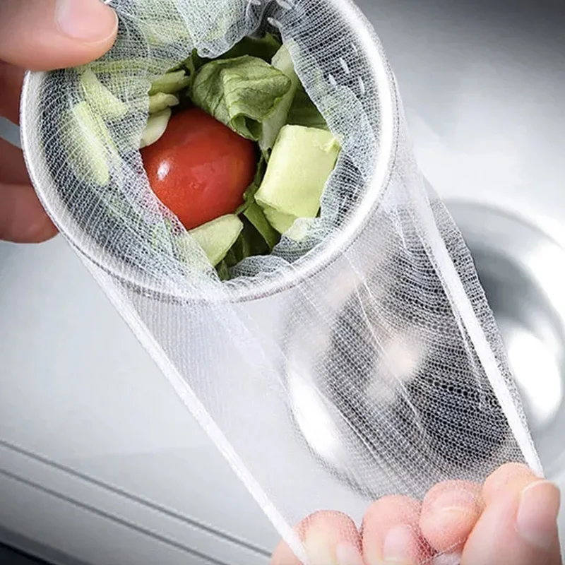 30/100Pcs sink filter Disposable Kitchen Sink Filter Mesh Sewer Garbage Filter Meal Residue Pool Mesh Bag Drainage Screen Sink Garbage Net