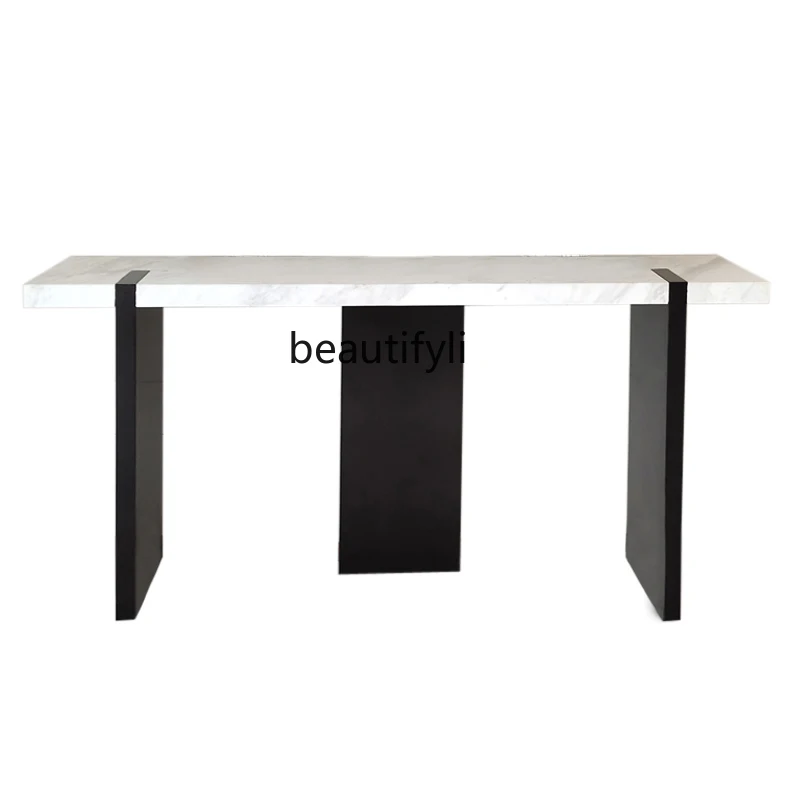 

Роскошная Скандинавская стеклянная консоль yj, стол для вестибюля с боковым обзором, Современная Минималистичная консоль для гостиной