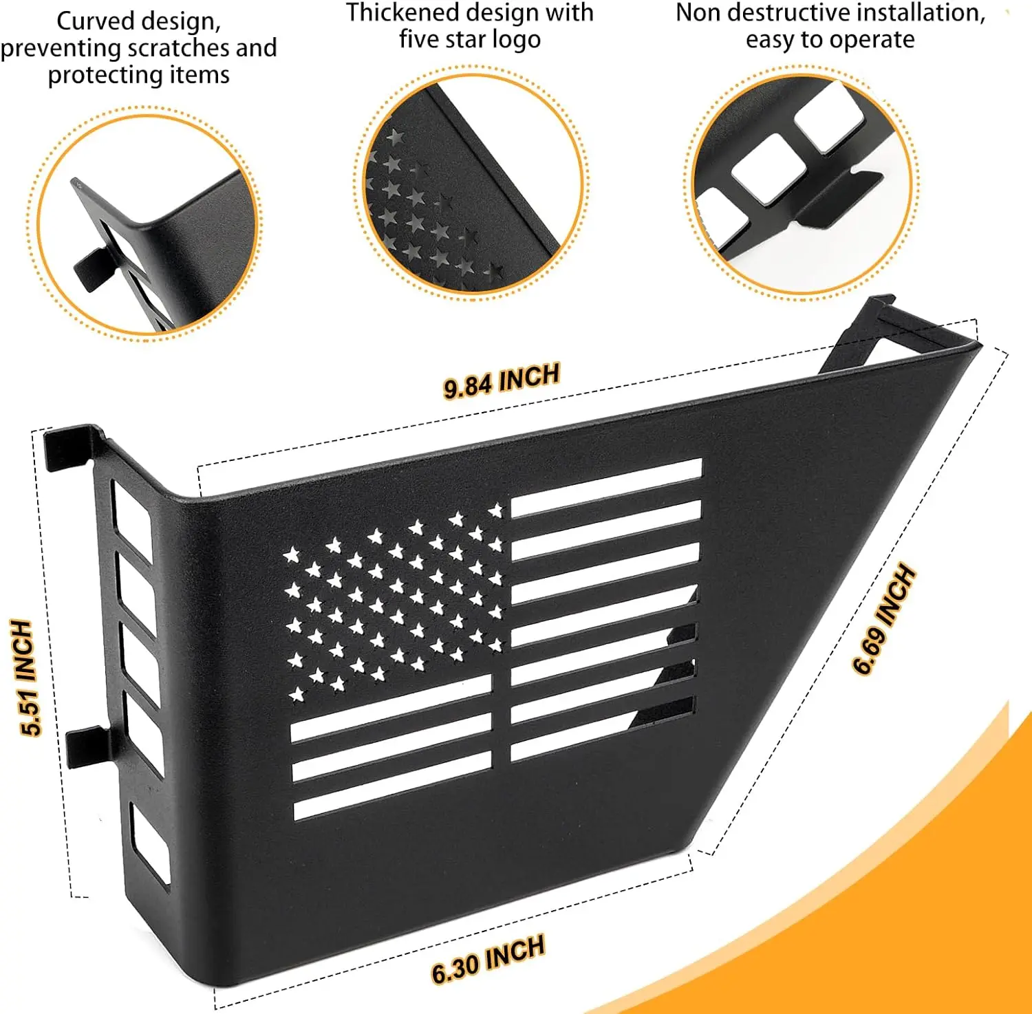 DXGTOZA Metal Front Door Storage Pockets For 2007-2018 Jeep Wrangler JK