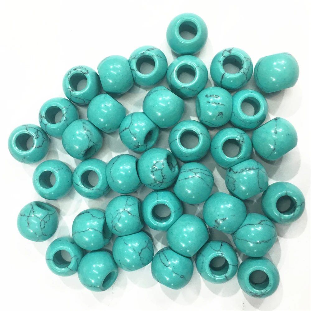12x10mm Natural Stone European Large Big Hole Beads Charms Pendants for European Bracelet Jewelry Making Wholesale Lots Bulk