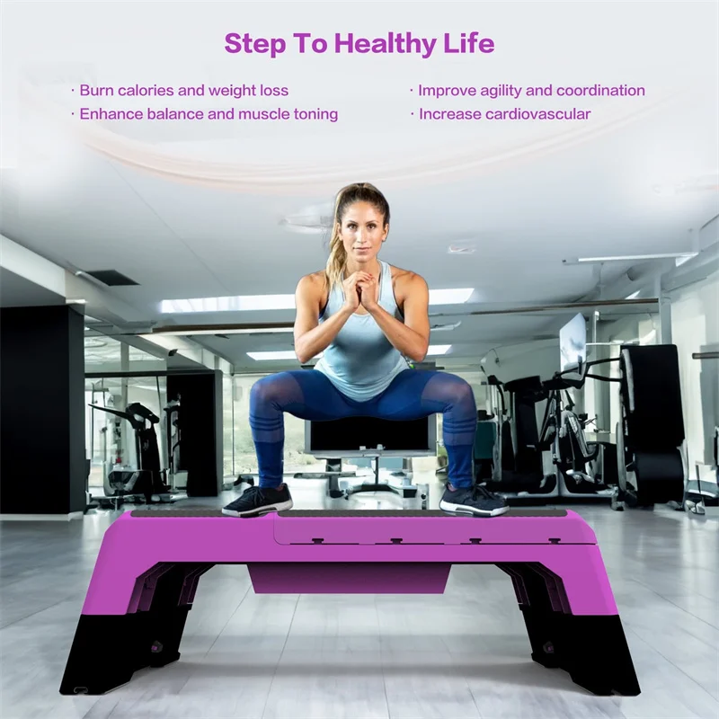 Platform Exercise Stretching Home Gym Workout Fitness Step Weight Bench