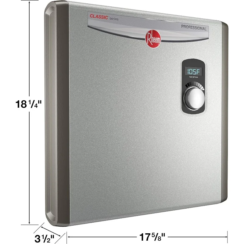 Rheem RTEX-24 24kW 240V Electric Tankless Water Heater, Gray