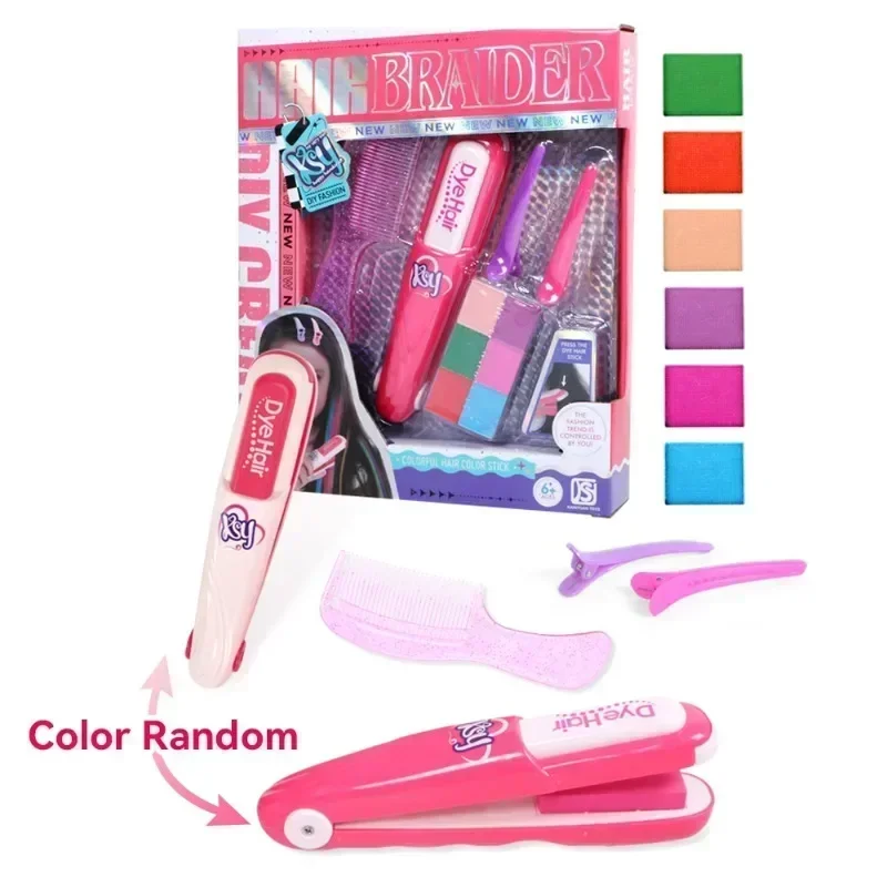DIY Color Hair Stick Set Girl Toy Washable Hair Chalk Set Toy Temporary Bright Dyeing Chalk Comb