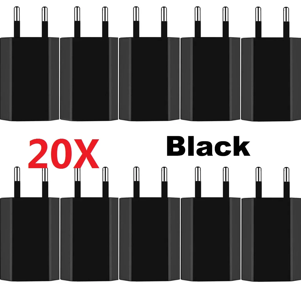 10/20pcs US/EU Plug 5V 1A AC USB Wall Charger Power Adapter 5W Phone Charger for Samsung iphone HTC Huawei Xiaomi charger adapter battery charger power supply adapter battery charger adapter