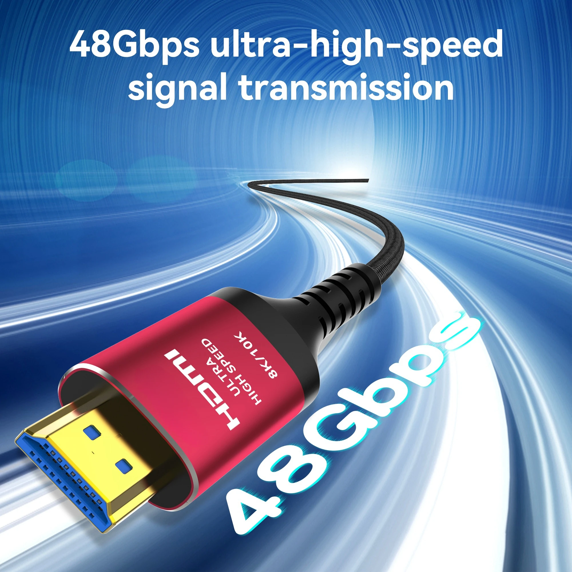 8K光ファイバーHDMIケーブル 65フィート - 48Gbps HDMI 2.1 超高速HDMI