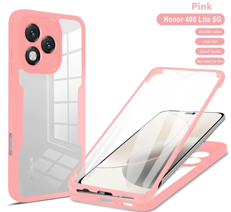 360° Full Body Transparent Shockproof Phone Case Cover