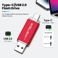 TYPE-C USB Flash Drives 128GB 2in1 USB Stick Red Black 64GB Mini Metal Pen Drive 32GB Creative Gift Pendrive Black USB-C U Disk 3