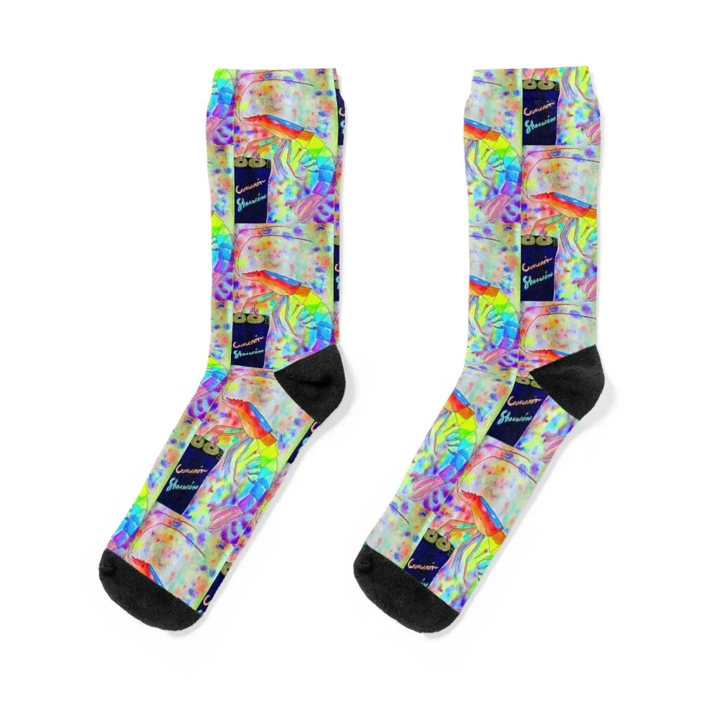 

DJ Shrimp Socks floral anti-slip Socks Female Men's