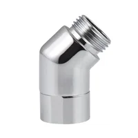 G1/2 Shower Elbow Adapter Hand Shower Top Spray Elbow Chrome Angle Female Thread And Male Thread 135° Shower Elbow For Bathroom 2