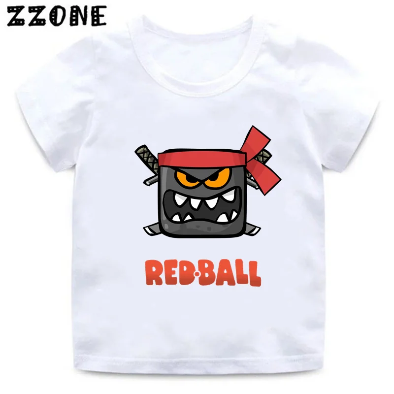 T-shirt imprimé Red Ball 4 pour enfants, jeu amusant, vêtements pour filles et garçons, décontracté, été, offre spéciale, Y, ooo5849