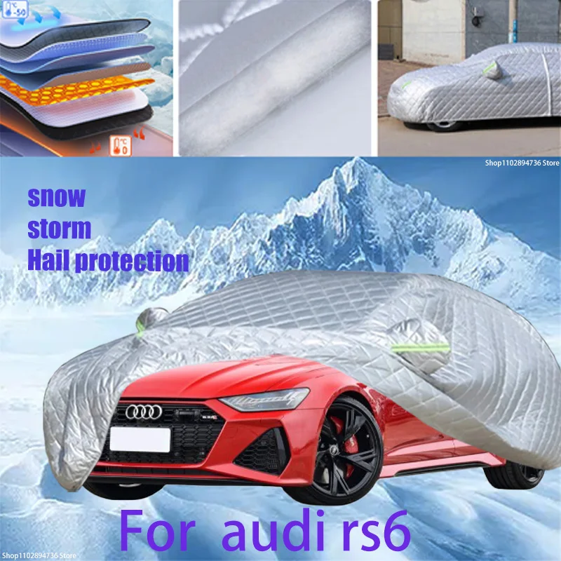

For audi rs6 Outdoor Cotton Thickened Awning For Car Anti Hail Protection Snow Covers Sunshade Waterproof Dustproof