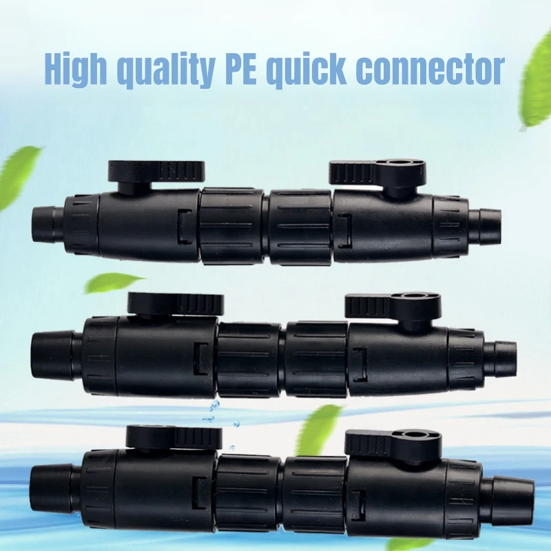 Aquarium Accessories, Aquarium Tubing Connectors, Aquarium Filter Connector for Fish Tank Double Tap Quick Release Fish Tank Hose Pipe Valve Accessories 12mm 16mm