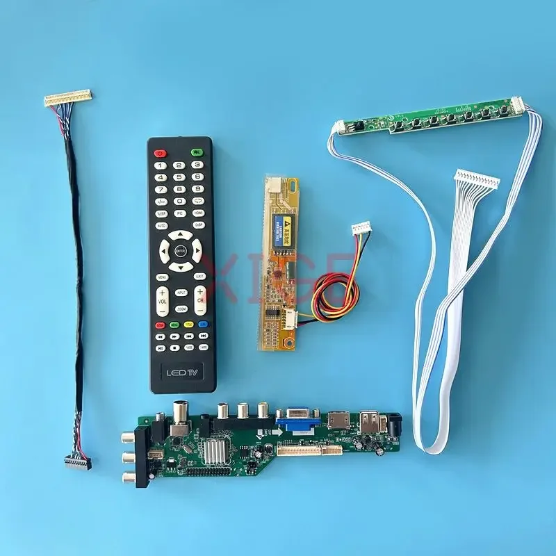 

For LP154WX2 LP154WX4 LP154WX5 LCD Driver Board 1CCFL DVB Digital Signal IR+AV+USB+HDMI+VGA 30Pin LVDS LCD Monitor Kit 1280*800