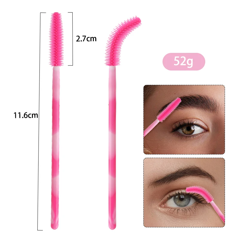 Silicone Eyelash Brushes in Rainbow Colors