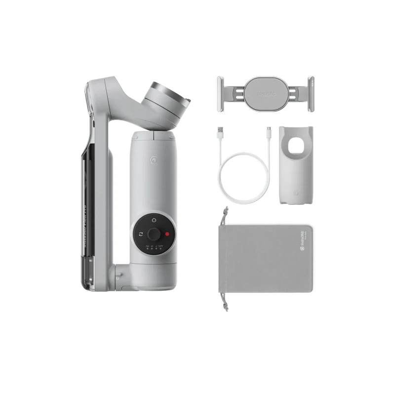 Insta360-Flowプロの自撮り棒と三脚、内蔵、折りたたみ式