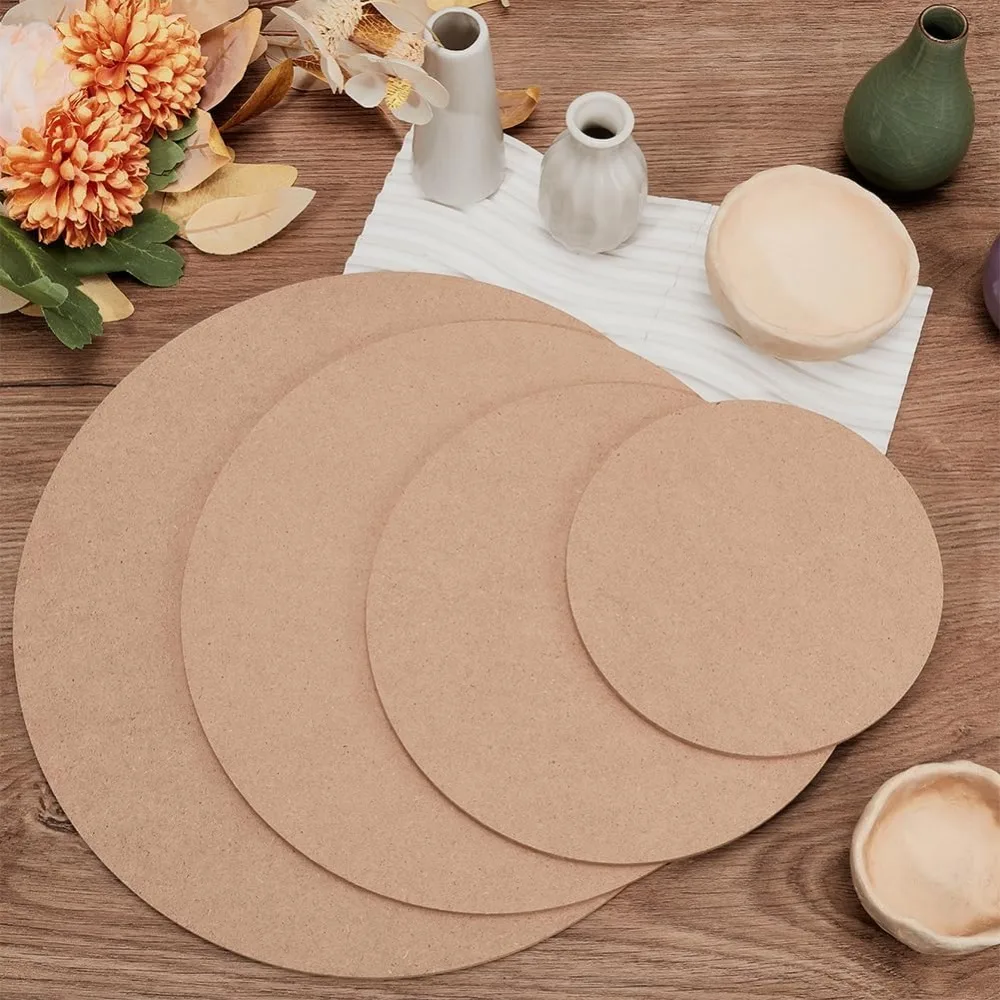 Pottery Bats Tools Portable Clay Wedging Board 5.9-11.8 inch Flat Round for Potters and Clay Artists Pottery Making