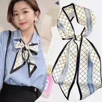 Marque Design zèbre dans des fleurs femmes écharpe de luxe Foulard en soie mode cheveux bandeau Foulard maigre sac foulards Foulard 5
