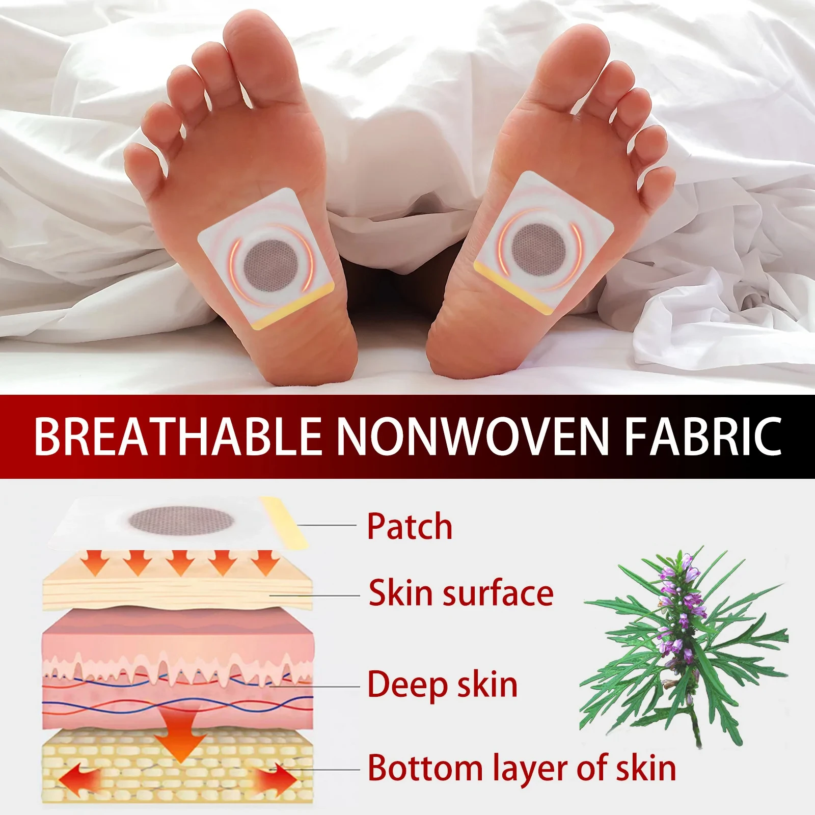 Increase Height Foot Patch Grow Taller Sticker Promote Bone Growth Acupoints Foot Care