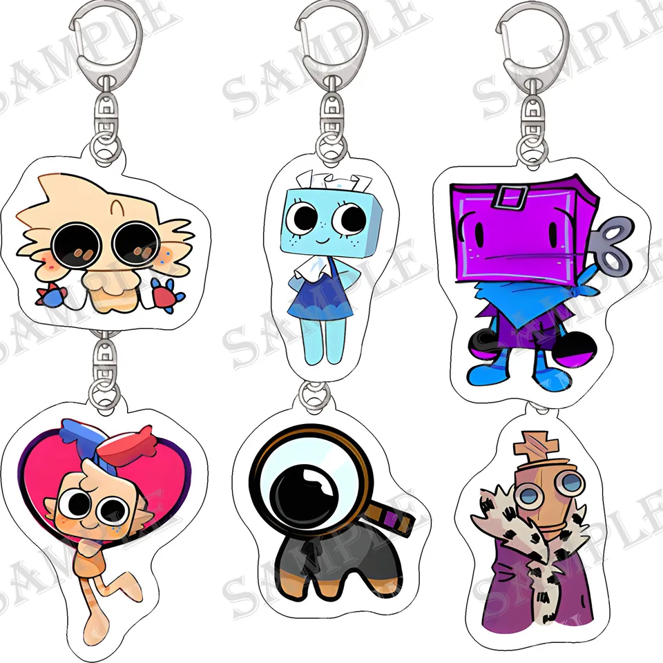 New Classic Game Dandy's World Acrylic Keychain Scraps World Bag