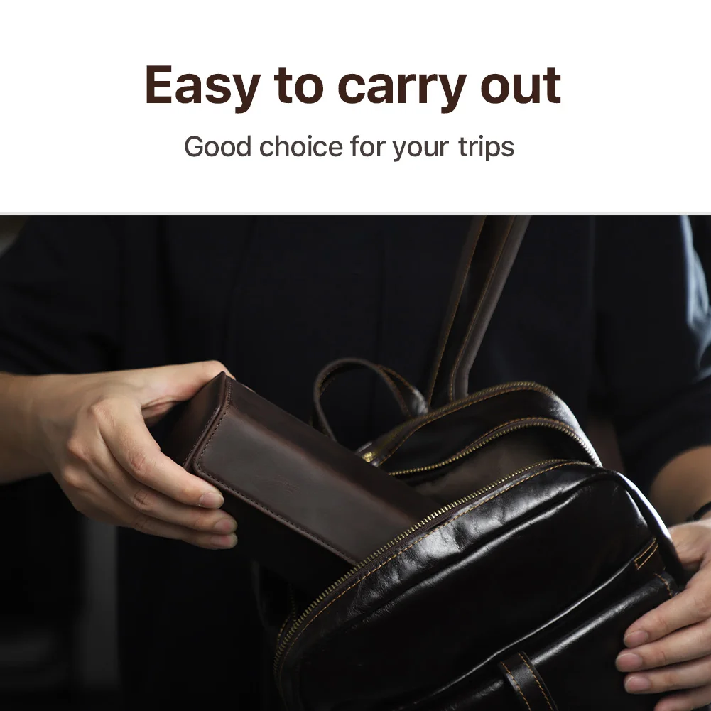 Retro Luxury 1/2/3/4/8 Slots Watch Roll Box Genuine Leather Hexagon Watch Travel Case Jewelry Storage Organizer Portable Case