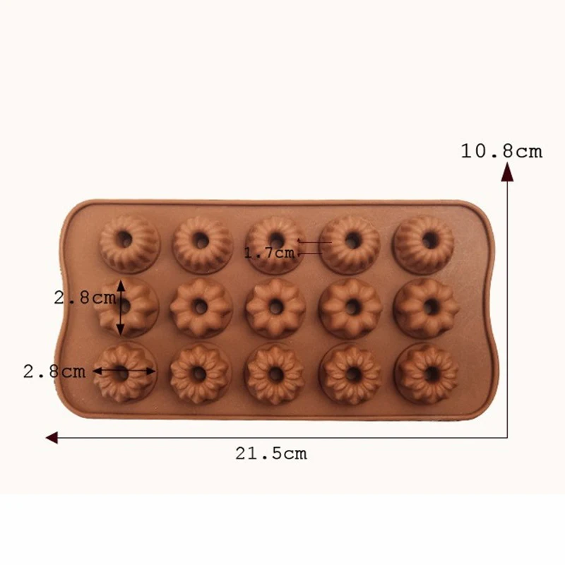 Mini Donut Süßigkeiten Form Donas Schokolade Gummibärchen Form Küche Zubehör Blume Eiswürfel Tablett Kuchen Cupcake Seife Kerze Dekoration – Detail 5